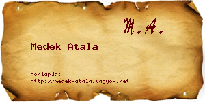 Medek Atala névjegykártya
